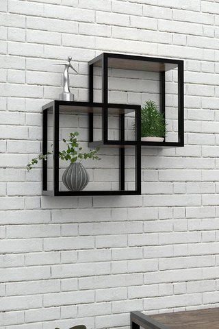 Полка из металла и ЛДСП 70&times;70&times;20 в стиле лофт 171 фото