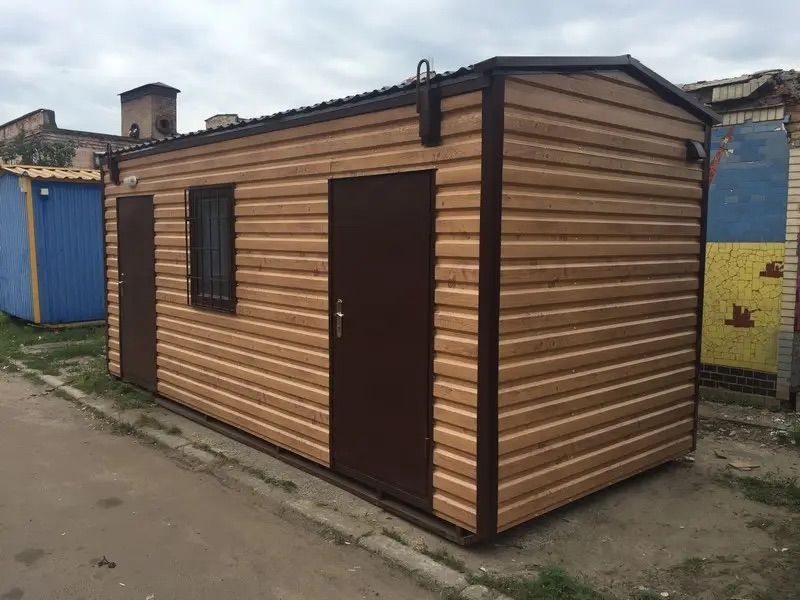 Бытовка 2 окна, 2 двери, 6 х 2,45 МК031 фото