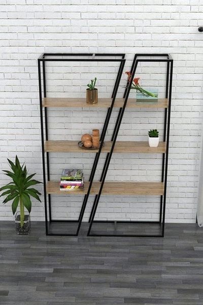 Стеллаж в стиле loft из дуба S-2430 108 фото